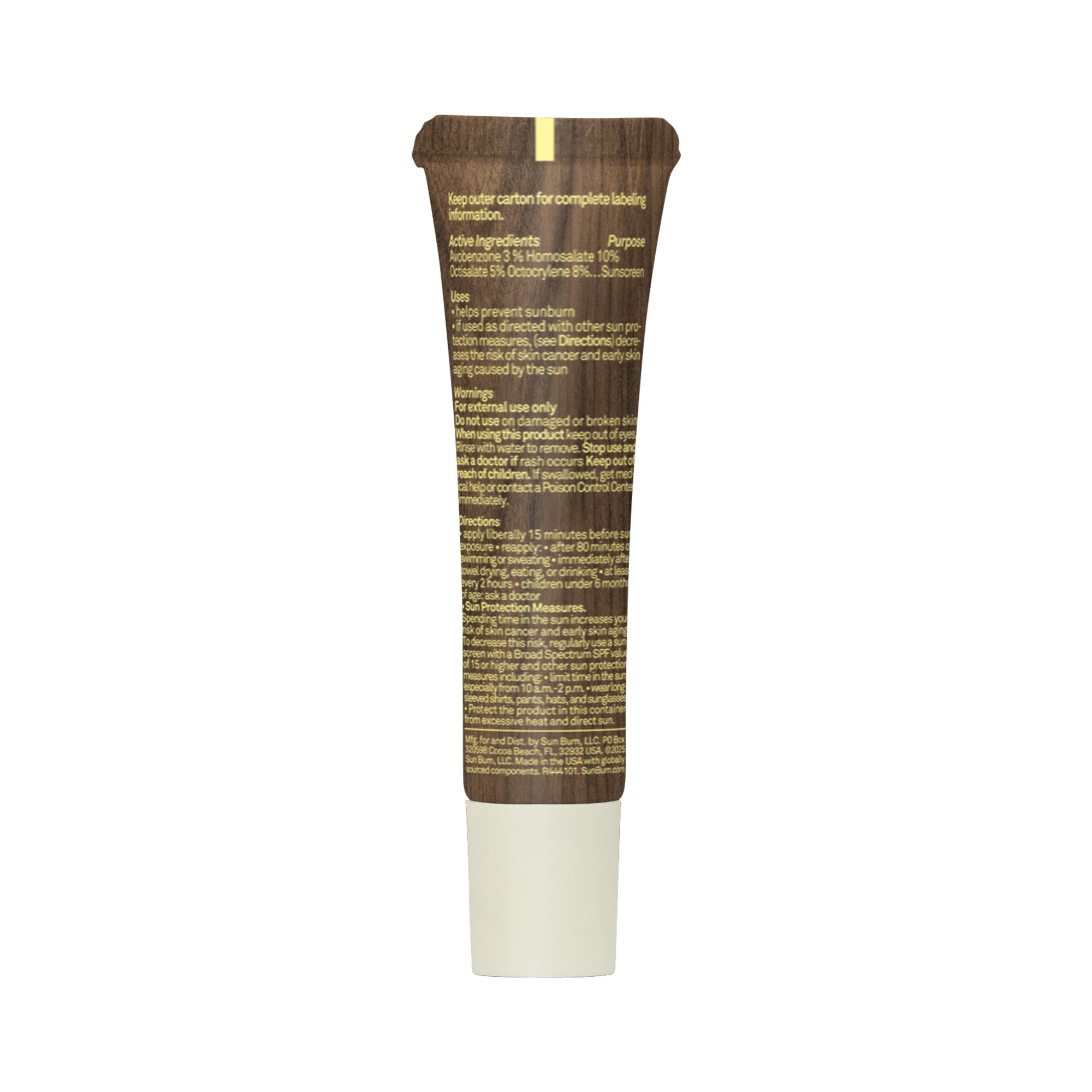Sun Bum SPF 30 Lip Balm Sunscreen - Broad Spectrum Moisturizing Sunscreen with Aloe & Vitamin E - Hawaii 104 Act Compliant (Made Without Octinoxate & Oxybenzone) - 0.5 oz